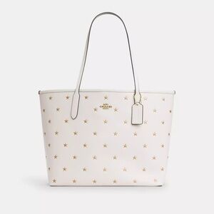 New Coach City Tote Bag with Star Print